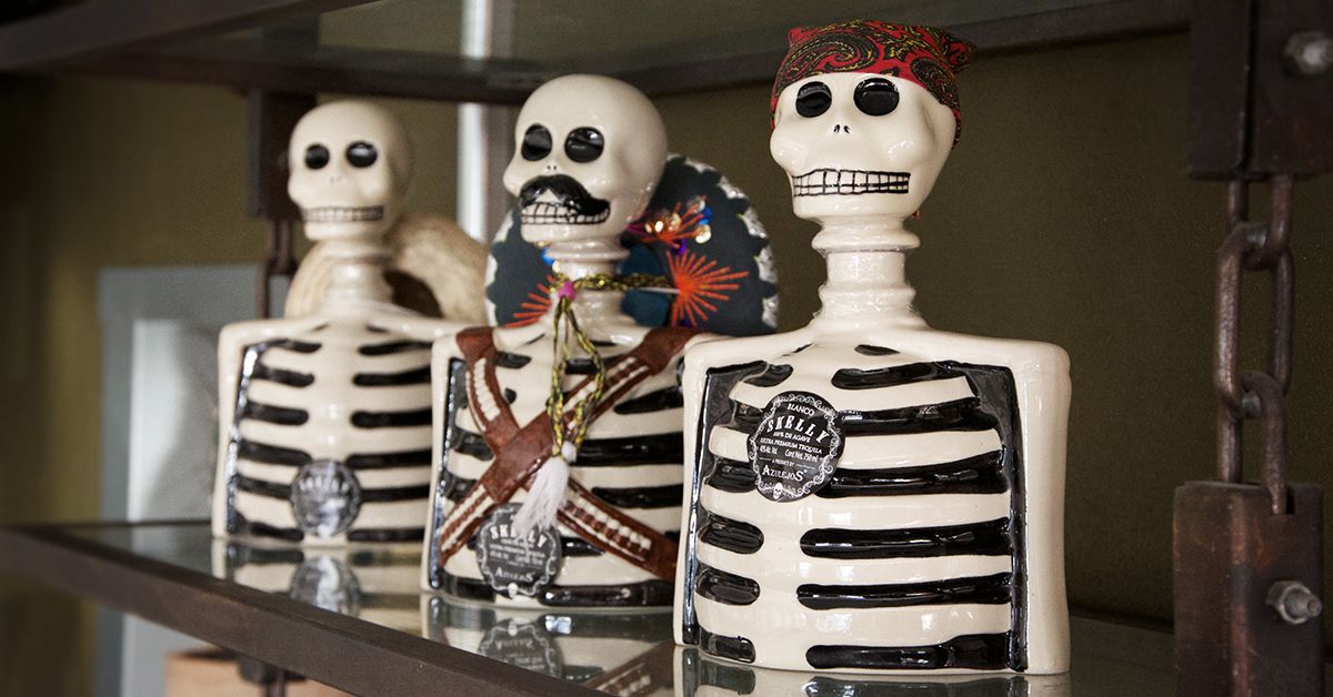 Three Skelly Azulejos bottles